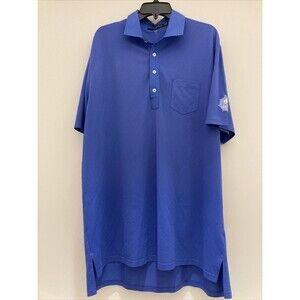 RLX Ralph Lauren Polo Shirt Mens XL Blue Performance Pocket Wicking Golf Shirt